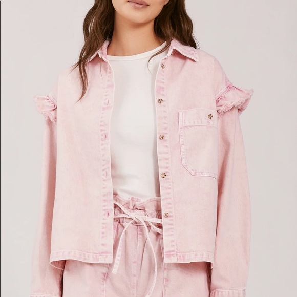 Something Navy Matching Set - Pink Denim size XS NWT - Picture 5 of 7